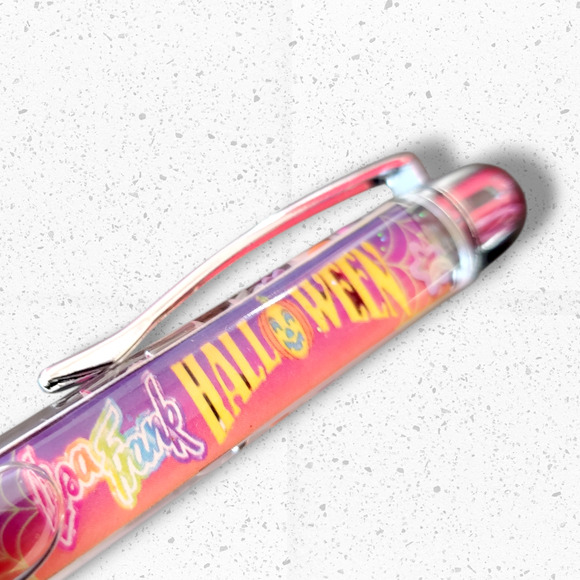 Lisa Frank Halloween Inspired Floaty Pen Pumpkin - Picture 3 of 5
